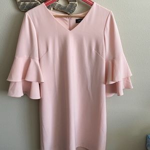 Tahari Shift Dress in blush pink